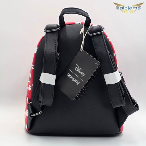 Loungefly Disney Big Hero 6 Baymax Love All Over Print Red Mini Backpack Bag - Picture 5 of 7